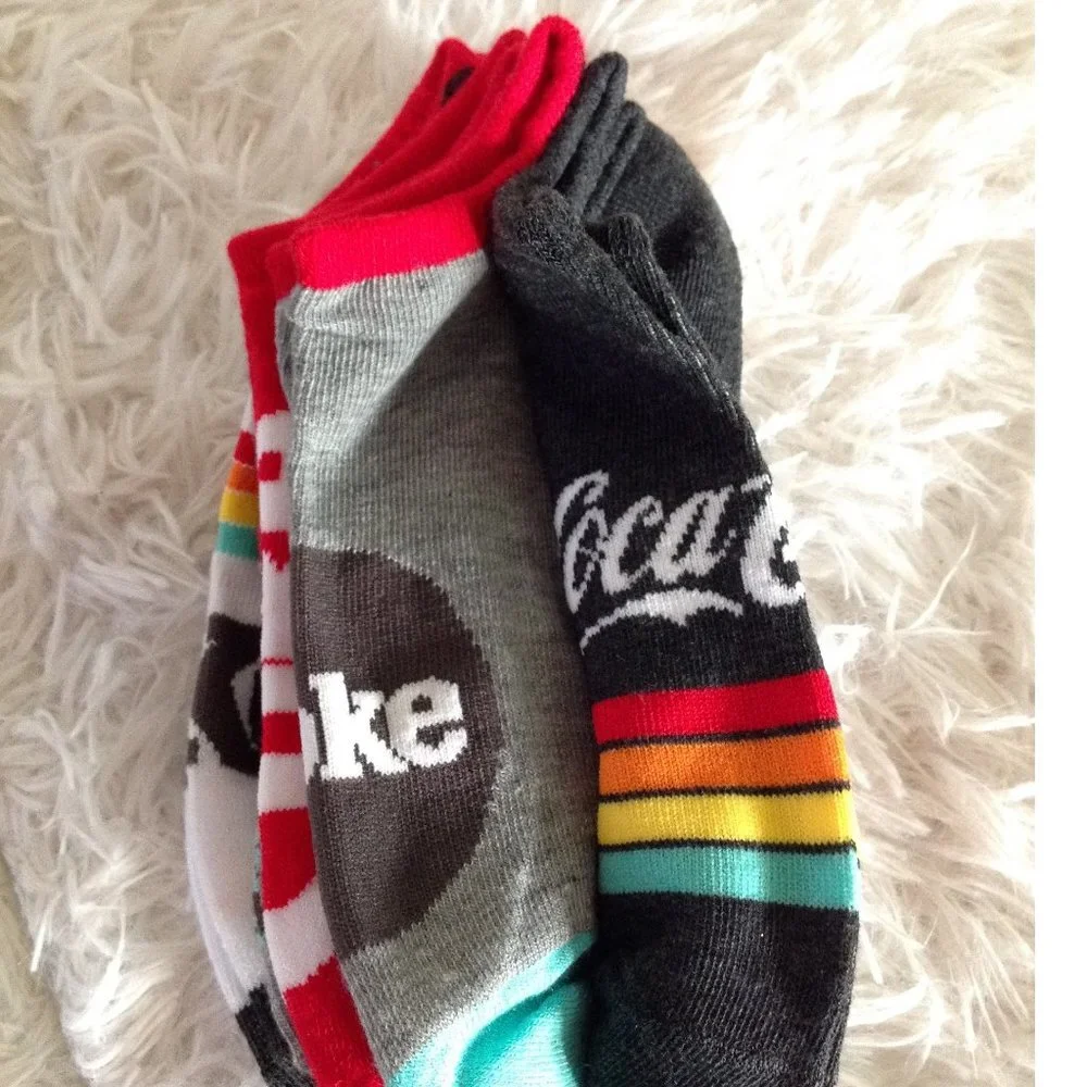 Five Pairs of Assorted Coke Socks